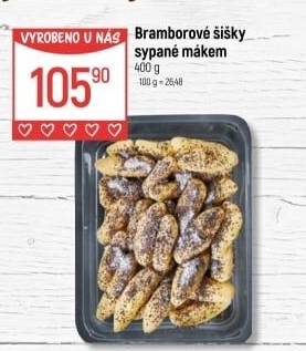 Šišky bramborové s mákem Globus