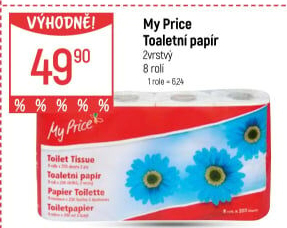 Toaletní papír 2vrstvý My Price