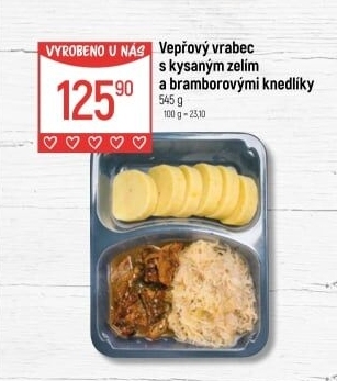 Vepřový vrabec se zelím Globus