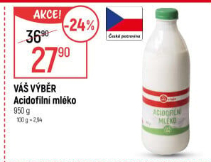 Acidofilní mléko Váš Výběr
