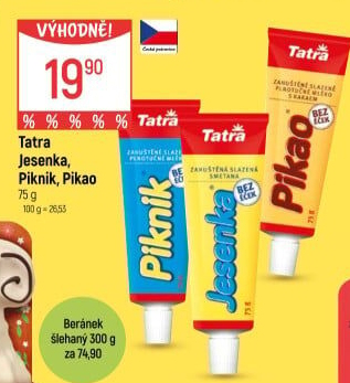 Mléko kondenzované Pikao Tatra