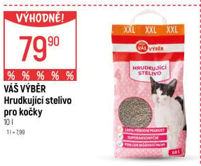 Stelivo pro kočky Váš Výběr