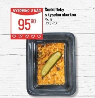 Šunkofleky s kyselou okurkou Globus