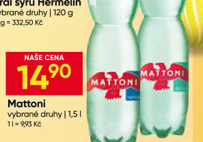 Přírodní voda Mattoni