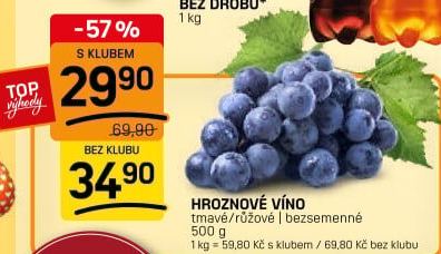 Hrozny růžové bezsemenné