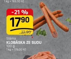 Klobása ze sudu Sláma