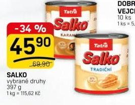 Mléko kondenzované Salko Tatra