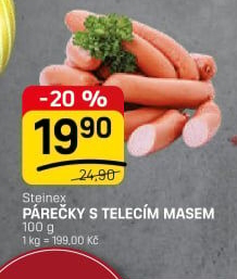Párečky s telecím masem Steinex