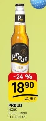 Pivo světlý ležák Proud