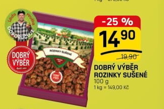 Rozinky sušené Dobrý Výběr