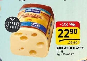 Sýr Burlander 45%