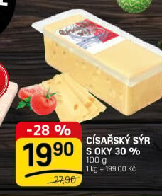 Sýr Císářský 30% Madeta