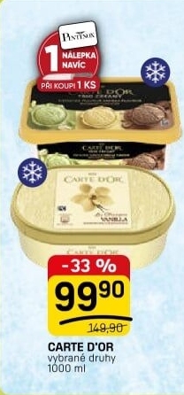 Zmrzlina ve vaničce Carte D'