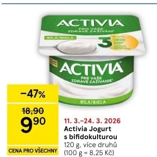 Bílý jogurt Activia Danone
