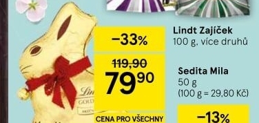 Čokoládový zajíc Lindt