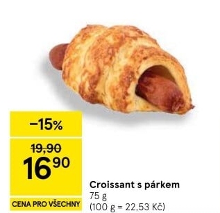 Croissant s párkem