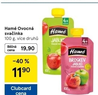 Kapsička ovocná svačinka Hamé