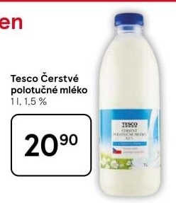 Mléko čerstvé Tesco - 1,5% polotučné