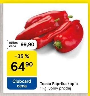 Paprika červená kapie Tesco