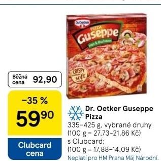 Pizza mražená Guseppe Dr. Oetker