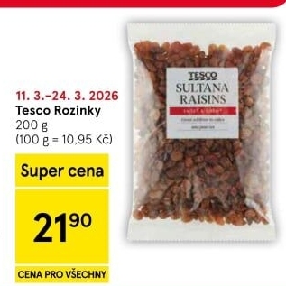 Rozinky Tesco