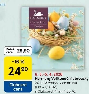 Ubrousky papírové 3vrstvé velikonoční Harmony