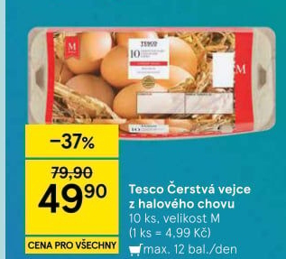 Vejce z halového chovu M Tesco