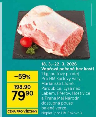 Vepřová pečeně bez kosti