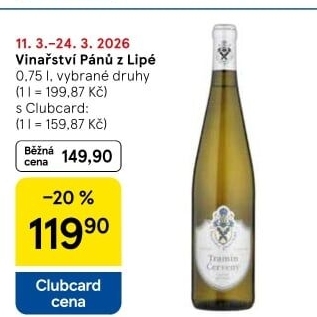 Vína Vinařství Pánů z Lipé