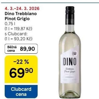 Víno Pinot Grigio Dino Trebbiano