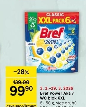 WC blok tuhý Power Aktiv Bref