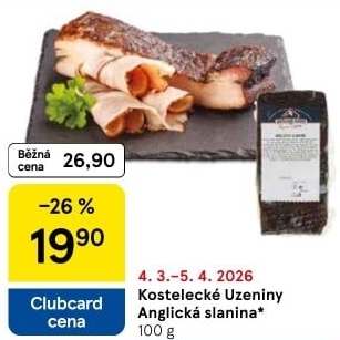 Anglická slanina Kostelecké uzeniny