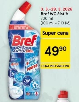 Čistič WC gelový Bref