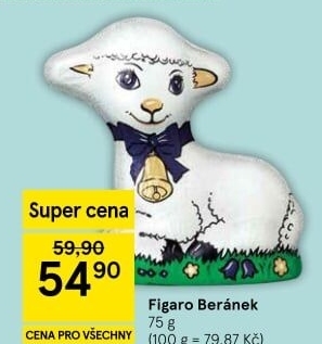 Čokoládový beránek Figaro