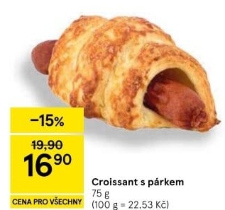 Croissant s párkem