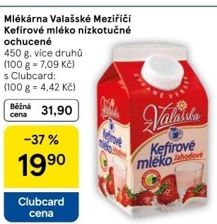 Kefírové mléko ochucené Mlékárna Valašské Meziříčí