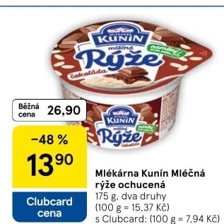 Mléčná rýže Mlékárna Kunín