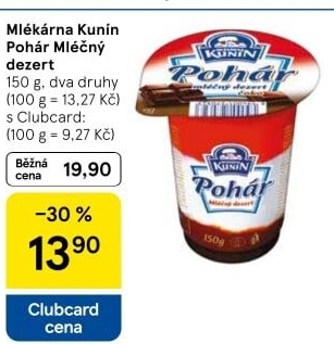 Mléčný Pohár Mlékárna Kunín