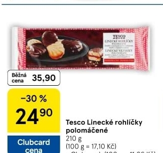 Rohlíčky linecké Tesco