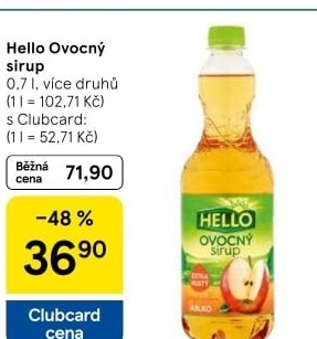 Sirup ovocný Hello