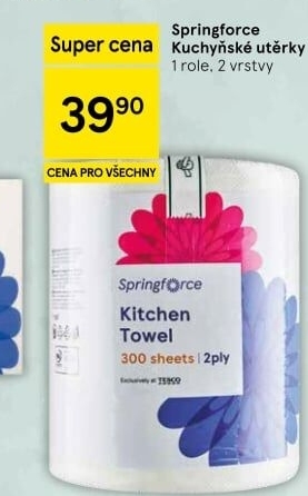 Utěrky kuchyňské 2vrstvé Jumbo Springforce