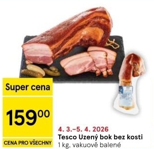 Uzený bok bez kosti Tesco