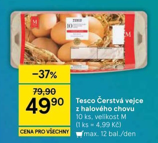 Vejce z halového chovu M Tesco