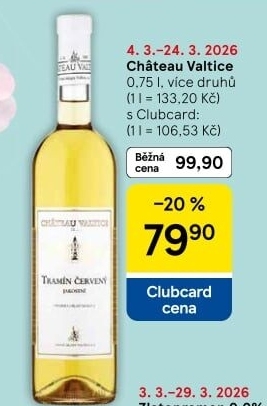 Vína Chateau Valtice