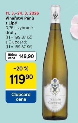 Vína Vinařství Pánů z Lipé