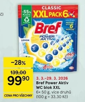 WC blok tuhý Power Aktiv Bref