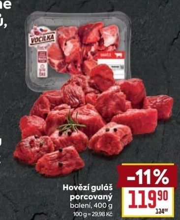 Hovězí maso na guláš Vocílka