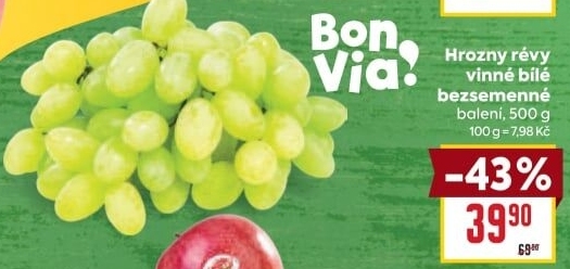 Hrozny bílé bezsemenné Billa Bonvia