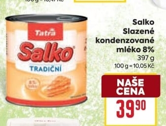 Mléko kondenzované Salko Tatra