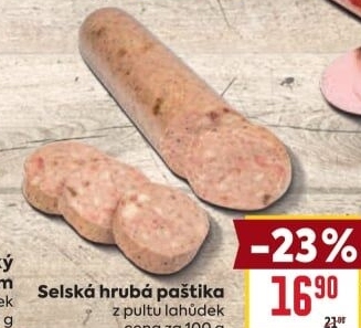 Paštika selská hrubá